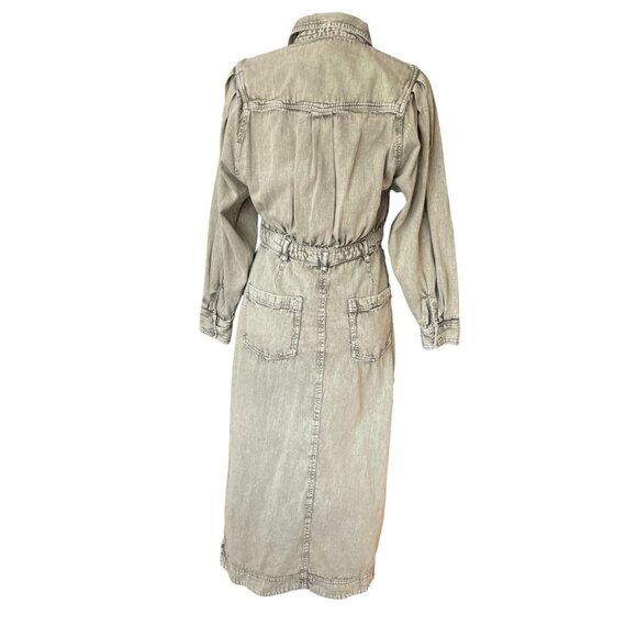 Free People Mad Love Denim Midi Dress- Sage SZ M - Picture 4 of 13